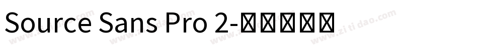 Source Sans Pro 2字体转换